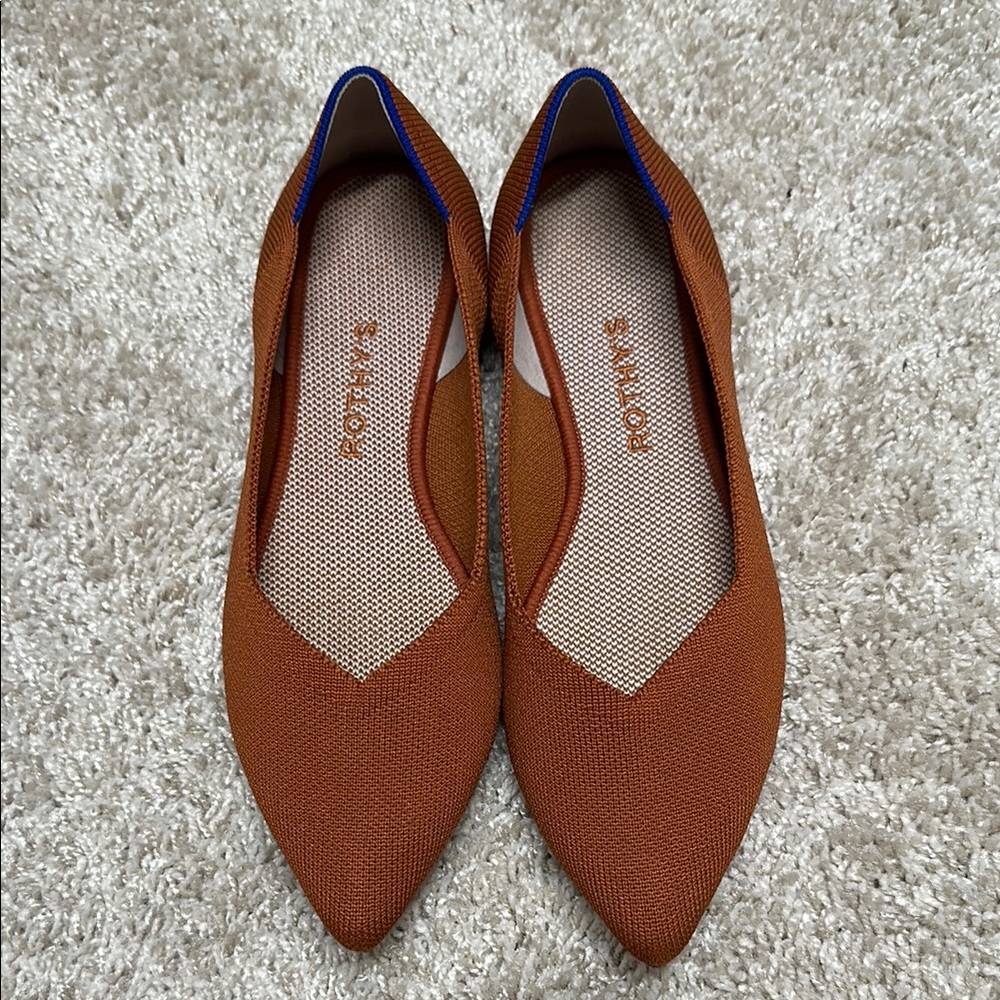 Rothy's The Point Flats in Brandy Brown